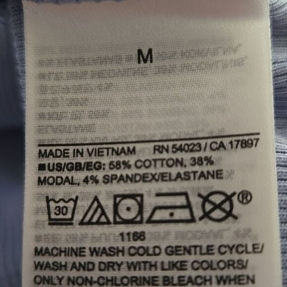 GAP MODERN RIBBED CARDIGAN DISTANT BLUE SZ M - Picture 4 of 4